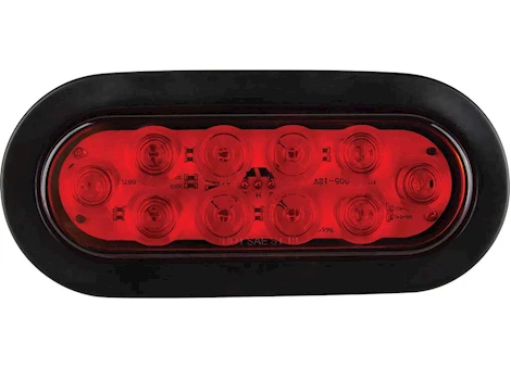 Tow-Rite BACK-UP STT LIGHT RED 6IN OVAL