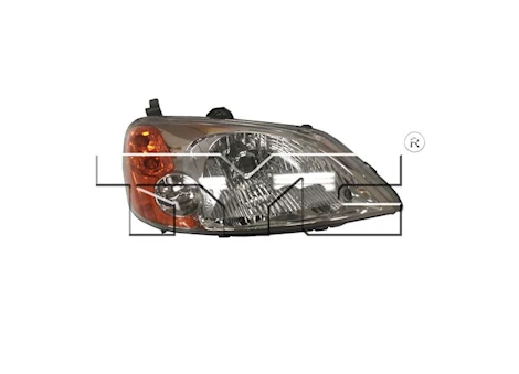 TYC RH H/LAMP 4DR SDN; INCL SIDEMARKER/PARK/SIGNAL LMPS; W/O BULBS OR SOCKETS CIVIC 01-03 HYBRID 03-03