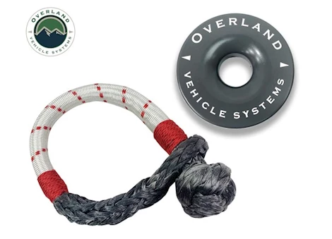 Overland Vehicle Systems Combo pack soft shackle 7/16in 41,000 lb. and recovery ring 4.0in 41,000 lb. gra Main Image