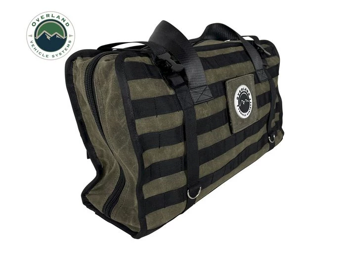 Overland Vehicle Systems LARGE RECOVERY BAG W/HANDLE AND STRAPS - #16 WAXED CANVAS