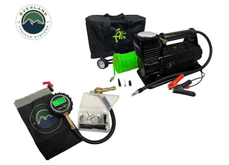 Overland Vehicle Systems AIR COMPRESSOR SYSTEM 5.6 CFM AND DIGITAL TIRE DEFLATOR COMBO KIT
