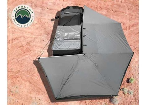 Overland Vehicle Systems Nomadic 270 passenger - dark gray awning w/bracket kit and extended poles Main Image