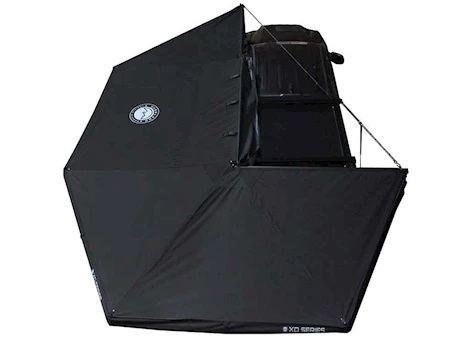 Overland Vehicle Systems XD NOMADIC 270-AWNING W/LIGHTS & BLK OUT , PASSENGER SIDE, BLK BODY, BLK TRIM &