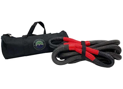 Overland Vehicle Systems BRUTE KINETIC RECOVERY STRAP 1IN X 30IN W/STORAGE BAG GRAY/BLACK