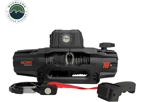 Overland Vehicle Systems 10.0 WINCH - 10,000 LB. SCAR WINCH WITH SYNTHETIC ROPE & WIRELESS REMOTE