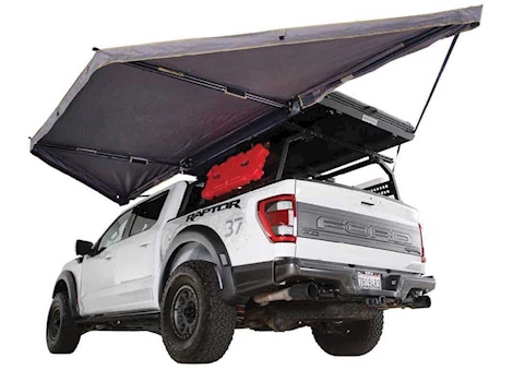 Overland Vehicle Systems HD NOMADIC 180 LTE - AWNING, GREY BODY, GREEN TRIM & BLACK TRAVEL COVER