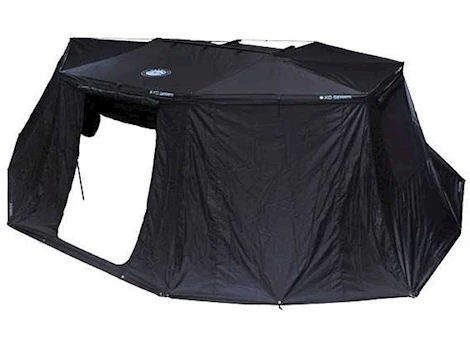 Overland Vehicle Systems XD NOMADIC 270-AWNING WALL 1 W/BLK OUT, PASSENGER SIDE, BLK BODY, BLK TRIM W/STO
