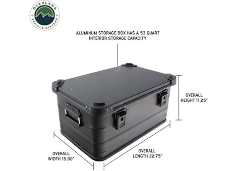 Overland Vehicle Systems Aluminum box storage 53qt - black Main Image