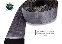 Overland Vehicle Systems Tow strap 40,000 lb. 4in x 8ft gray w/black ends & storage bag