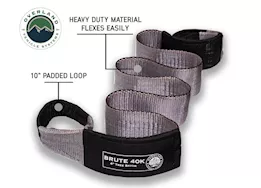 Overland Vehicle Systems Tow strap 40,000 lb. 4in x 8ft gray w/black ends & storage bag