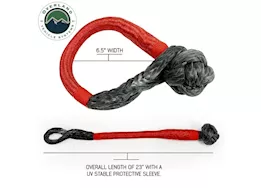 Overland Vehicle Systems Soft shackle 5/8in 44,500 lb. w/loop & abrasive sleeve - 23in w/storage bag