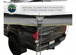 Overland Vehicle Systems Nomadic awning 270 - dark gray cover w/black transit cover driver side & bracket