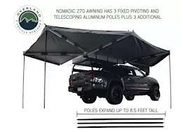 Overland Vehicle Systems Nomadic awning 270 awning & wall 1, 2, & 3, mounting brackets - passenger side