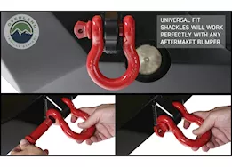 Overland Vehicle Systems Recovery shackle 3/4in 4.75 ton - red