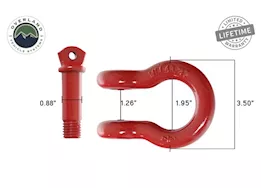 Overland Vehicle Systems Recovery shackle 3/4in 4.75 ton - red