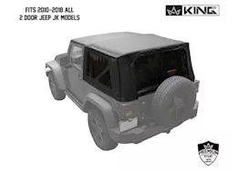 Overland Vehicle Systems 10-18 jeep wrangler jk 2 dr replacement soft top - black diamond