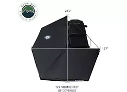 Overland Vehicle Systems Xd nomadic 270-awning w/lights & blk out , driver side, blk body, blk trim & blk