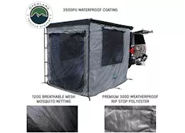 Overland Vehicle Systems Hd nomadic 2.0 awning room enclosure, grey body, green trim (4 walls & floor)