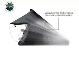 Overland Vehicle Systems Mamba clamshell aluminum roof top tent - grey shell & black body 2+ person large
