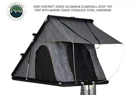 Overland Vehicle Systems Sidewinder side load aluminum roof top tent -black shell & black body 3+ person large