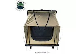 Overland Vehicle Systems Ld tmon - clamshell aluminum roof top tent, 2 person, tan body & green rainfly