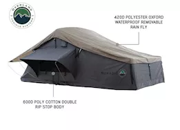 Overland Vehicle Systems Nomadic 4 ext roof top tent-dk gray base w/green rain fly/blk cover/blk alum bas