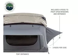 Overland Vehicle Systems Nomadic 4 ext roof top tent-dk gray base w/green rain fly/blk cover/blk alum bas