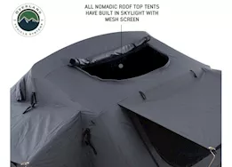 Overland Vehicle Systems Nomadic 4 ext roof top tent-dk gray base w/green rain fly/blk cover/blk alum bas