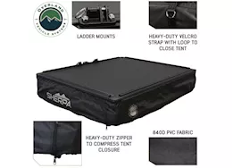 Overland Vehicle Systems Xd sherpa s3s - soft sided roof top tent, 3 person, grey body & black rainfly