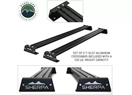 Overland Vehicle Systems Xd sherpa s4s - soft sided roof top tent, 4 person, grey body & black rainfly