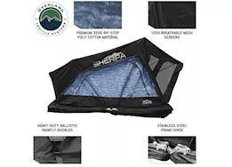 Overland Vehicle Systems Xd sherpa s4s - soft sided roof top tent, 4 person, grey body & black rainfly