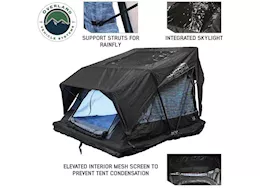 Overland Vehicle Systems Xd sherpa s4s - soft sided roof top tent, 4 person, grey body & black rainfly