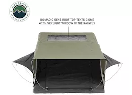 Overland Vehicle Systems N2e nomadic 2 extended roof top tent gray body green rainfly