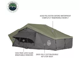 Overland Vehicle Systems N4e nomadic 4 extended roof top tent gray body green rainfly