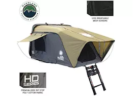 Overland Vehicle Systems Hd bundu 2 - hard shell roof top tent, 2 person, grey body & black rainfly