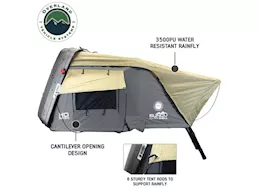 Overland Vehicle Systems Hd bundu 2 - hard shell roof top tent, 2 person, grey body & black rainfly