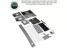 Overland Vehicle Systems Hd bundu 2 - hard shell roof top tent, 2 person, grey body & black rainfly