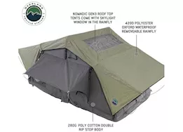 Overland Vehicle Systems N2s nomadic 2 standard roof top tent gray body green rainfly