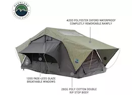 Overland Vehicle Systems N2s nomadic 2 standard roof top tent gray body green rainfly