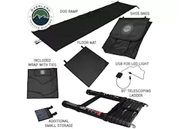 Overland Vehicle Systems Xd everest 4 - cantilever aluminum roof top tent, 4 person, grey body & black ra