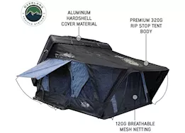 Overland Vehicle Systems Xd everest 4 - cantilever aluminum roof top tent, 4 person, grey body & black ra