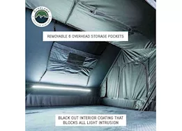 Overland Vehicle Systems Xd everest 4 - cantilever aluminum roof top tent, 4 person, grey body & black ra