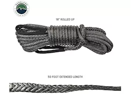 Overland Vehicle Systems Brute recovery winch line extension 3/8inx 50ft