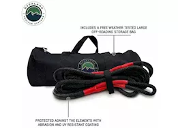 Overland Vehicle Systems Brute kinetic recovery rope 5/8in x 20ft w/storage bag