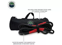 Overland Vehicle Systems Brute kinetic recovery rope 7/8in x 20ft w/storage bag