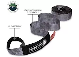 Overland Vehicle Systems Tow strap 4in x 20ft gray w/black ends & storage bag