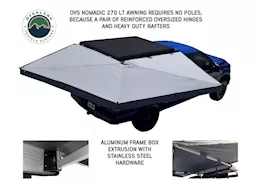 Overland Vehicle Systems Nomadic lt 270 awning & wall 1, 2, & mounting brackets - passenger side