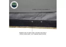 Overland Vehicle Systems Hd nomadic 180 lte - awning, grey body, green trim & black travel cover