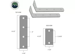 Overland Vehicle Systems Hd nomadic 180 lte - awning, grey body, green trim & black travel cover