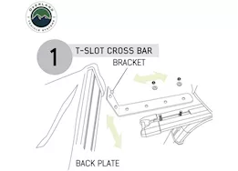 Overland Vehicle Systems Hd nomadic 180 lte - awning, grey body, green trim & black travel cover